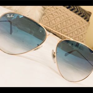 RayBans- Blue Gradient Lenses with Gold Frame